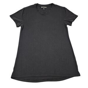 Athleta‎ True Cotton Tee Black Short Sleeve Small Lightweight Soft Stretch Fit